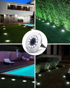Biling Solar Ground Lights Outdoor 8 Packs, 12 LEDs Bright Flat Solar Lights - Image 5