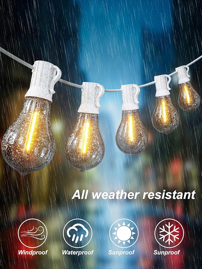 DAMAING Outdoor String Lights 200FT Waterproof Patio Lights - Image 4