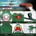 Dysaim Dinosaur Headlamp for Kids Flashlight Outdoor Camping Gear LED Reading - Image 7