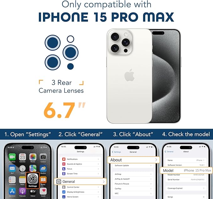 TIESZEN for iPhone 15 Pro Max Case, Compatible - Image 8