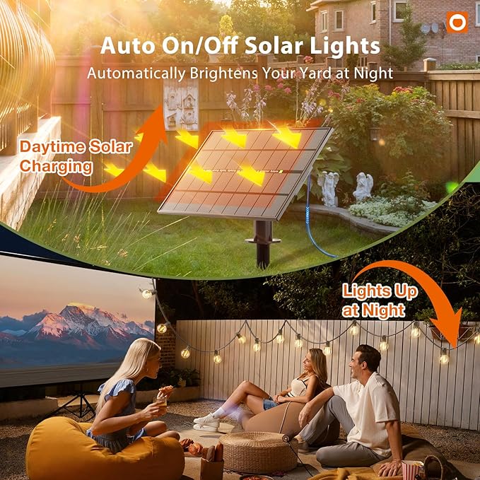 addlon 150FT Solar String Lights Outdoor Waterproof - Image 3