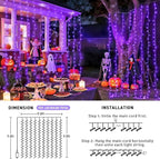 JMEXSUSS 300LED Purple Christmas Lights - Image 6