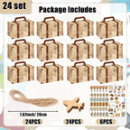 24Pcs Large Suitcase Party Favor Boxes Travel The Map Paper Treat Box - Image 2