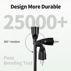 Short Extension Cord 1 Foot Black 5 Pack, 16/3 Gauge Indoor Power Extension - Image 4