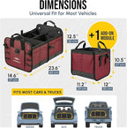 XL Trunk Organizer 3-Section for SUV, Van – Modular L-Shape Car Storage Box - Image 2
