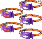 EverBrite Halloween Bat Headlamps Halloween Gifts, 5 Pack Head Lamps by EverBrite