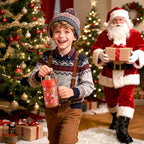 12 oz Kids Christmas Insulated Water Bottle: 2-in-1 Straw Spout Lid, Keep Cold - Image 3