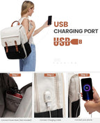 LOVEVOOK Laptop Backpack for Women Vintage Travel Backpack Purse Airline - Image 5