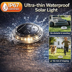 Solar Ground Lights 8 Pack Landscape Lighting 3000K Solar Lights Outdoor IP67 - Image 2
