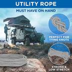 TECEUM Cotton Rope 3/16” – 100 FT – Strong All-Purpose Braided Rope – Natural - Image 6