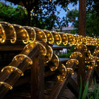 Solar Rope Lights, 33ft 100LED Solar String Lights, 8 Modes Waterproof Solar - Image 3