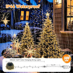 LitHome 164FT 500 LED Color Changing Christmas String Lights Outdoor, 35 Colors - Image 8