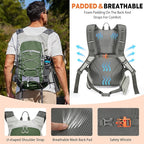 25L Hiking Backpack with Rain Cover Lightweight Hiking Daypack - Image 2