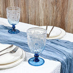 XUWAIDSGN 24Pcs Plastic Vintage Wine Glasses 13.5oz Reusable Embossed Goblet - Image 4