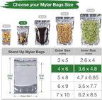 BELLE KR® 4x6 Mylar Bags for Food Storage - Image 2