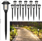 ILANCK 12 Pack Solar Lights Outdoor, 6000K Bright Solar Pathway Lights - Image 3