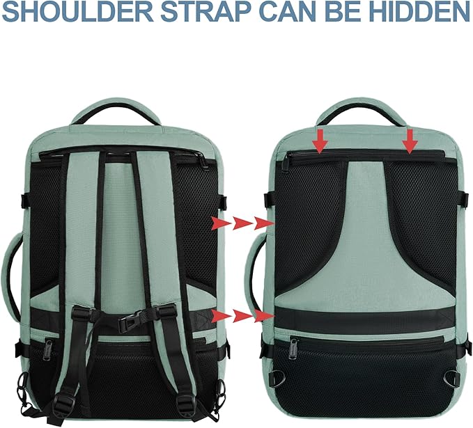 Vancropak Travel Bag, Large 40L Carry on Backpack Airline Approved Expandable - Image 5