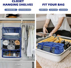 Surblue Hanging Shelves Travel Storage Bag Compression Packing Cube - Image 2