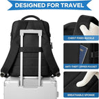 WONHOX Large Travel Backpack Carry on Flight Approved Laptop Work Business - Image 6