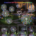Solar Garden Lights Outdoor, 210 Led & 8 Modes Solar Firework Lights Decorative - Image 6
