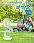 Primevolve Portable Oscillating Standing Fan, Rechargeable Battery Operated USB - Image 5