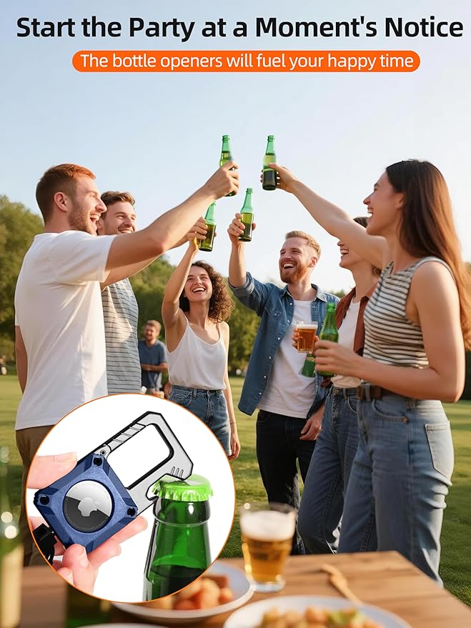 Air Tag Keychain with Carabiner, Heavy Duty Keychain Bottle Opener, Waterproof - Image 5
