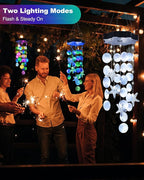 Toodour Solar Wind Chimes for Outside, Shells Light Gifts for Mom Grandma Women - Image 2