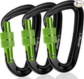 3 Heavy Duty Carabiner Clips 12kN-Lightweight Locking Carabiners by Ultra+Sturdy+Carabiner