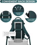 WONHOX Large Travel Backpack Carry on Flight Approved Laptop Work Business - Image 5