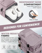 WONHOX Large Travel Backpack Carry on Flight Approved Laptop Work Business - Image 3