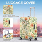 ANNA QUEEN Floral Botanical Luggage Cover, Vintage Flower Suitcase Protector - Image 2