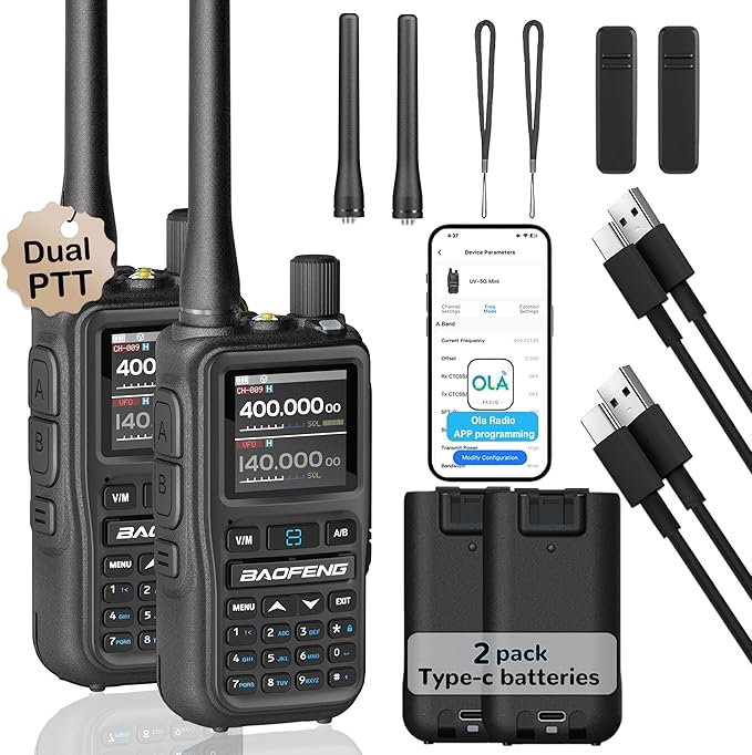 BAOFENG UV-5R Mini Ham Radio: Long Range Handheld Two Way Radio by Unknown