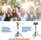 Fugetek 51" Professional Selfie Stick Tripod, 100% All Aluminum Stick & Legs - Image 2