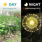 JJGoo Solar Firework Lights, 2 Pack 150 LEDs 2 Lighting Modes Solar Lights - Image 6