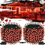 2-Pack Connectable Christmas Lights Outdoor, Total 164FT 400LED Christmas by OZS