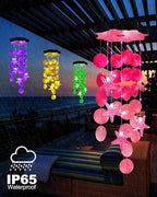 Toodour Solar Wind Chimes for Outside, Shells Light Gifts for Mom Grandma Women - Image 4
