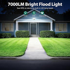70W 7000LM Security Lights Outdoor, 4-Head LED Motion Sensor Light, Hardwired - Image 5