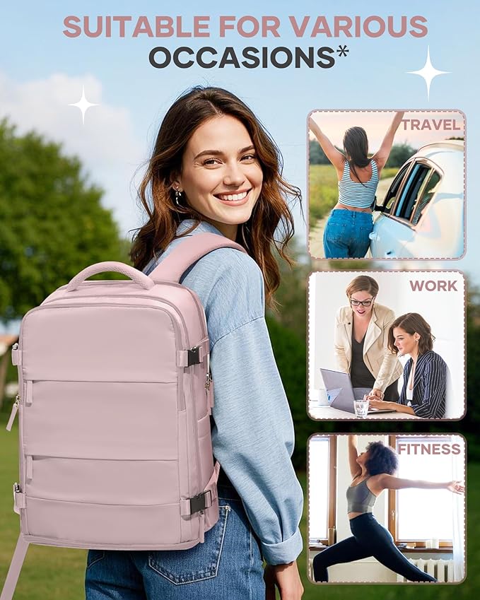 coofay Travel Backpack For Women Men Airline Approved Carry On Backpack Flight - Image 9