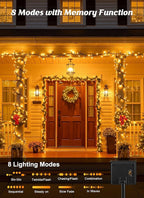 Brightown 4 Pack Solar String Lights Outdoor, Total 288Ft 800 LED Twinkle Fairy - Image 3