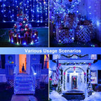JMEXSUSS 2 Pack Blue and White Solar Christmas Lights, Each 33FT 100 LED Solar - Image 5
