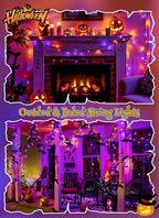 Brightown 4 Pack Solar Halloween String Lights, Total 184FT 480 LED Solar - Image 6