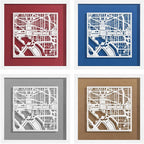 O3 Design Studio Washington D.C. Cut Map Framed, 9x9 inches, Paper Cutting Art - Image 3