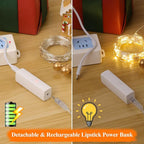 Lakumu 33FT 100 LED Fairy Lights: Rechargeable Battery Operated, Timer - Image 3