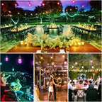Mlambert 96Ft Outdoor Patio Lights, RGB Dimmable Cafe String Lights - Image 8