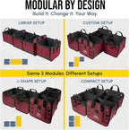 4-Section Trunk Organizer for SUV, Sedan – Modular Extra Large Cargo Bin - Image 2