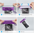 HEETA 5-Pack Clear Waterproof Dry Bag Pouch, Water Tight Cases Dry Bags - Image 8