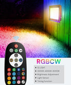 L LOHAS LED 50W Flood Light Outdoor, RGB Landscape Lighting - Image 2