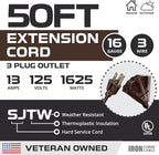 Iron Forge Cable 50ft Brown Outdoor Extension Cord - Image 2
