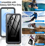 ANTSHARE IP68 Waterproof Case for Samsung Galaxy S25 Plus, Built-in Screen/Lens - Image 7