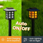 GIGALUMI Solar Lights for Outside, 10 Pack Flickering Flame LED Solar Outdoor - Image 5